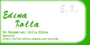 edina kolla business card